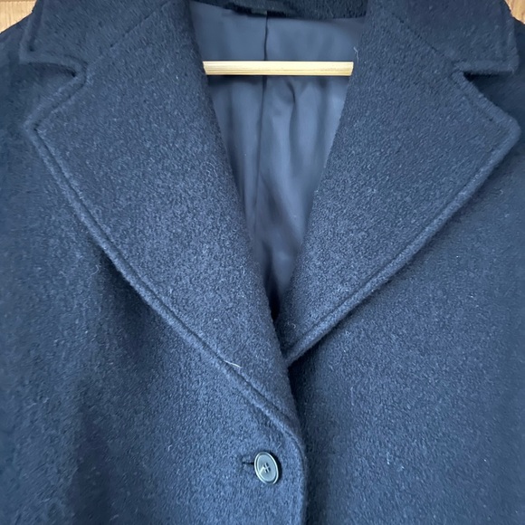 & Other Stories Navy Wool Wrap Coat NWOT Size 6 / 8 - Picture 2 of 4